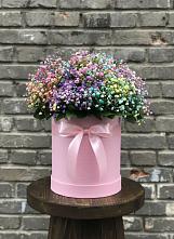 Цветочная композиция из Гипсофила и Розы в шляпной коробке #REPLACE_PRED# Балковском