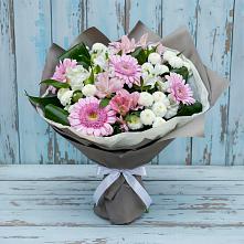 Букет цветов из:  Герберы, Альстромерии и Хризантемы #REPLACE_PRED# Балковском
