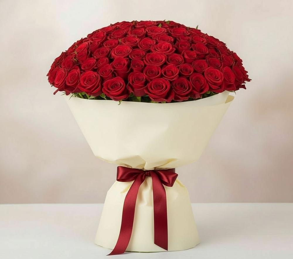 Букет 101 Красная роза Милано в Балковском