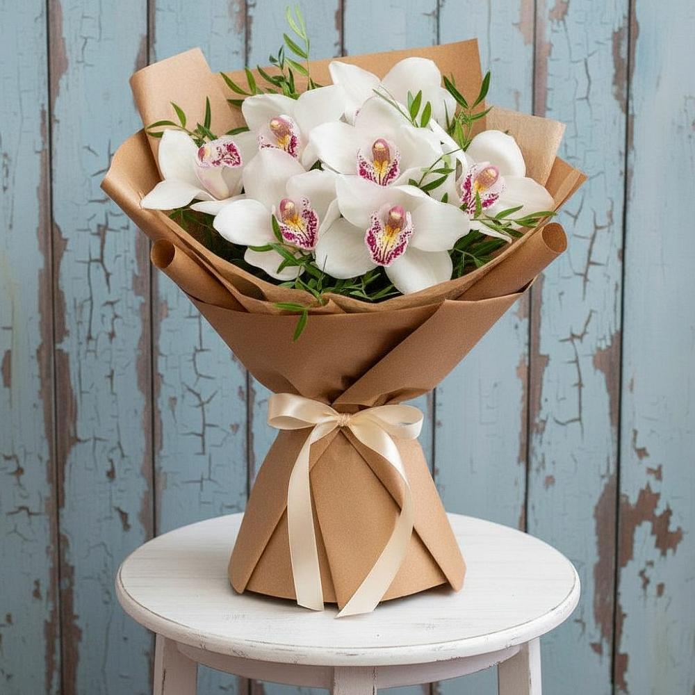 Букет цветов из: Орхидеи и Розы в Балковском
