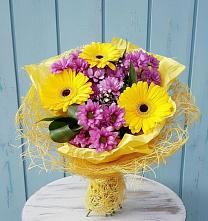 Букет цветов из:  Хризантемы и Герберы #REPLACE_PRED# Балковском