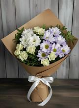 Букет цветов из:  Хризантемы и Розы в Балковском