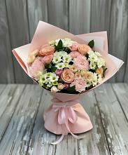 Букет цветов из:  Гвоздики, Розы и Хризантемы в Балковском
