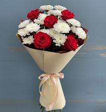 Букет цветов из:  Розы и Хризантемы в Балковском