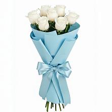 Букет 7 белых роз Проуд в Балковском