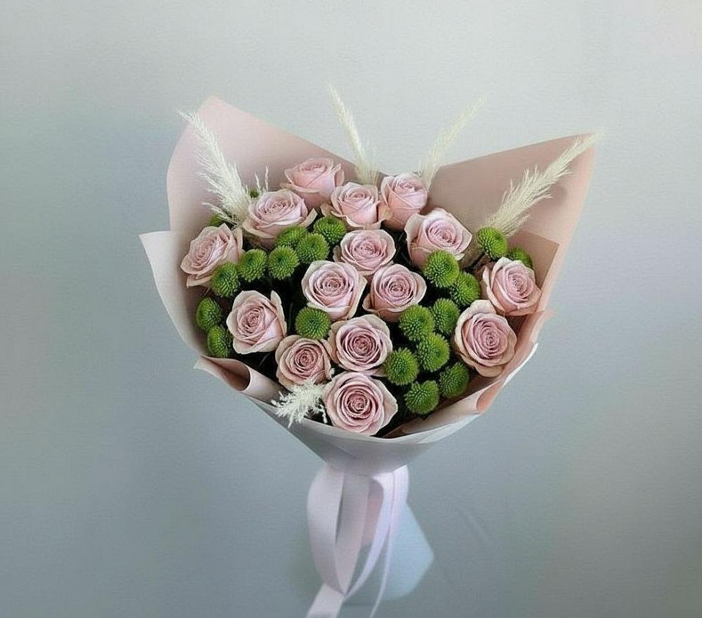 Букет цветов из: Розы и Хризантемы в Балковском